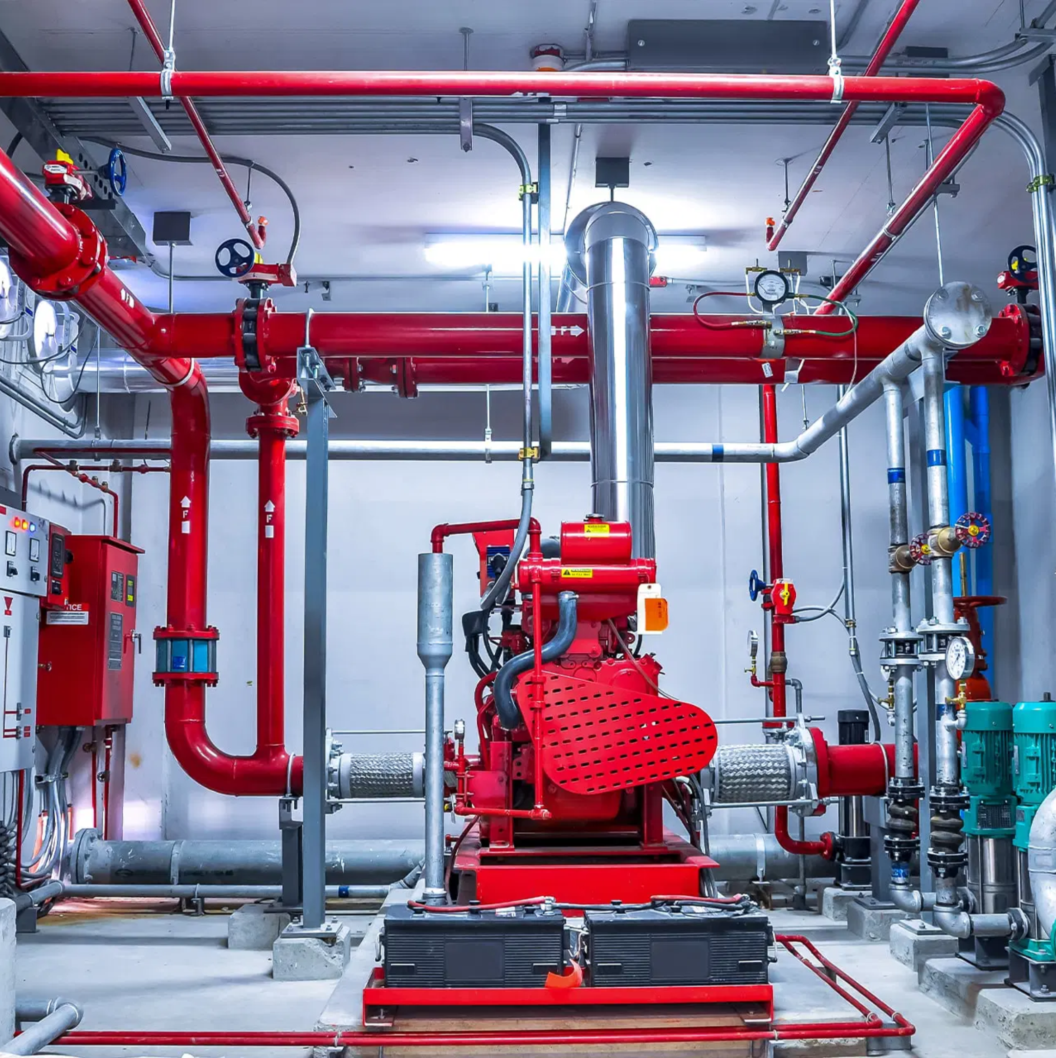 Монтаж насосной пожаротушения